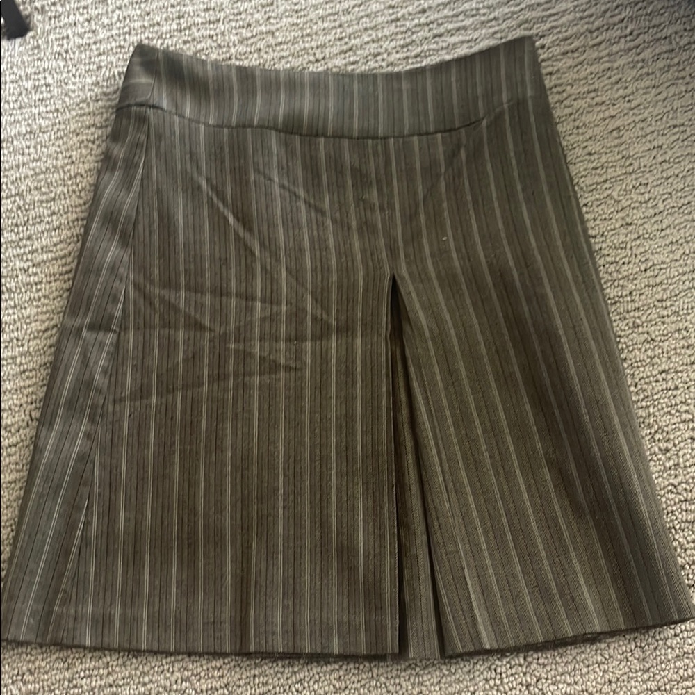 Donna Striped Brown Skirt